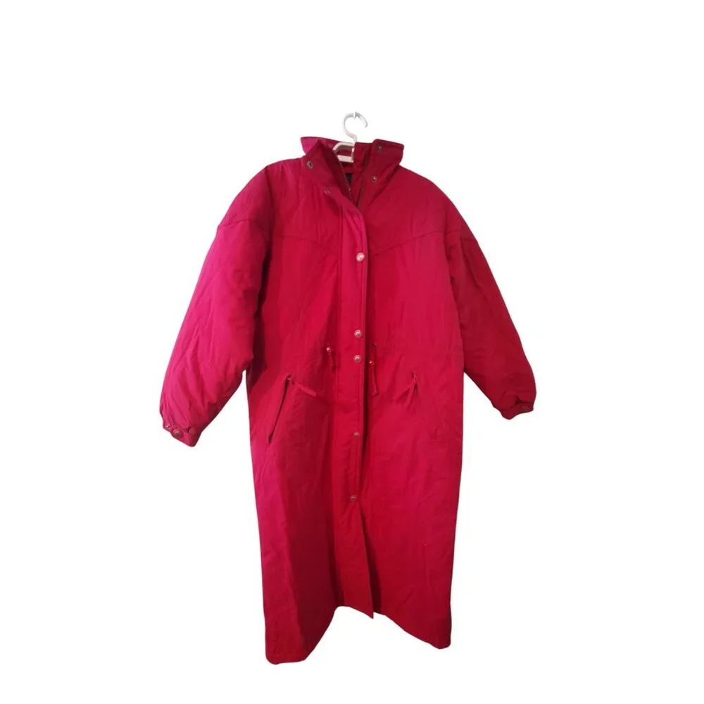 LL Bean coat womens Medium Petite MP long vintage hood thinsulate